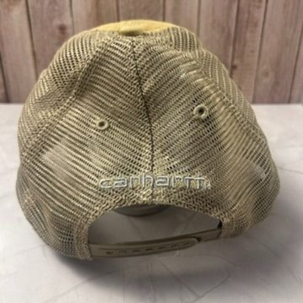 Carhartt Professional Series Cap Hat Canvas Mesh Snap Adjustable Beige Camel - Picture 3 of 5